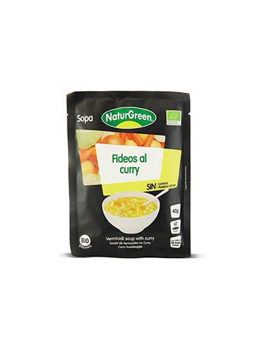 Sopa fideos curry veggie Naturgreen